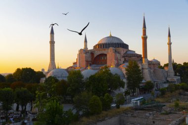 Eski İstanbul, Türkiye 'de Ayasofya kubbeleri ve minareleri, 