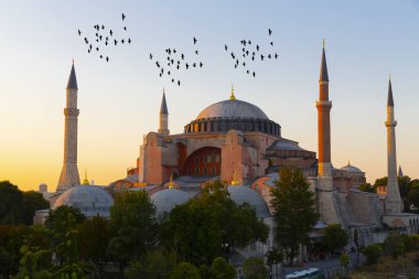 Eski İstanbul, Türkiye 'de Ayasofya kubbeleri ve minareleri, 