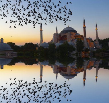 Eski İstanbul, Türkiye 'de Ayasofya kubbeleri ve minareleri, 