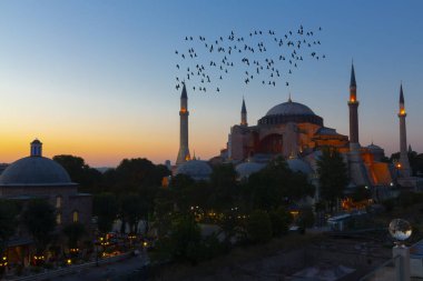 Eski İstanbul, Türkiye 'de Ayasofya kubbeleri ve minareleri, 