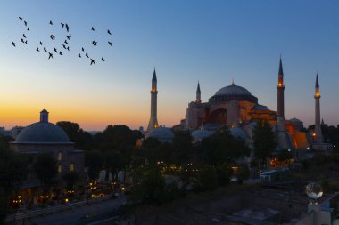 Eski İstanbul, Türkiye 'de Ayasofya kubbeleri ve minareleri, 