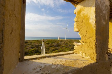 Bozcaada Adası'ndaki Polente deniz feneri