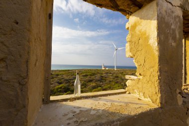 Bozcaada Adası'ndaki Polente deniz feneri
