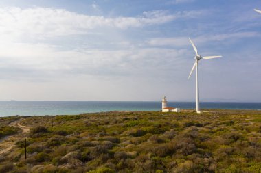 Bozcaada Adası'ndaki Polente deniz feneri