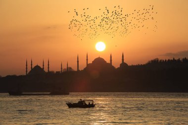 istanbul silueti ve gün batımı / Türkiye