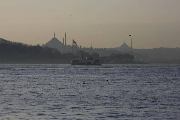 Istanbul Skyline Puesta Del Sol Turquía —  Fotos de Stock