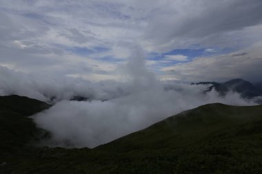 Kaçkar dağlarında Ambarlı yaylasının panoramik manzarası, Karadeniz, Rize, Türkiye