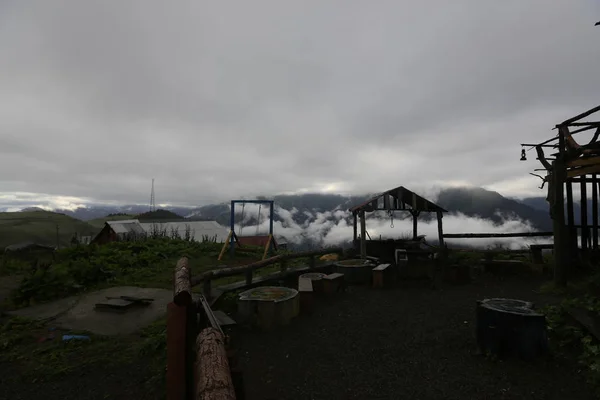 Mist Arriveert Het Gito Plateau Landschap Foto Van Mist Vee — Stockfoto