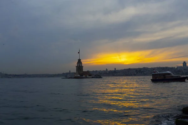 Torre Della Vergine Istanbul Una Delle Icone Architettoniche Più Importanti — Foto Stock