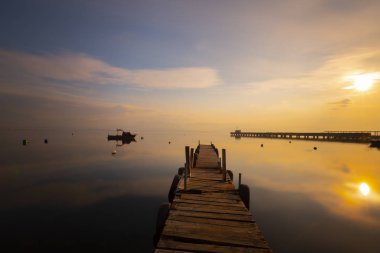 Sekapark, İzmit, Kocaeli. Deniz kıyısındaki güzel doğal park. Türkiye 'de gün batımı deniz manzarası.