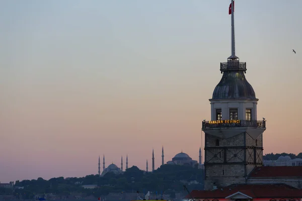 Isztambul Város Éjszakai Táj — Stock Fotó