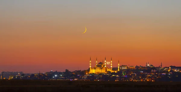 Istanbulská Městská Noční Krajina — Stock fotografie