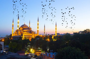 istanbul şehir gece manzara.