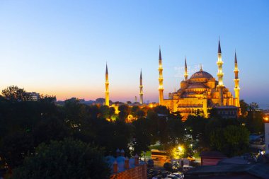 istanbul şehir gece manzara.