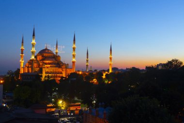 istanbul şehir gece manzara.