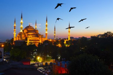 istanbul şehir gece manzara.