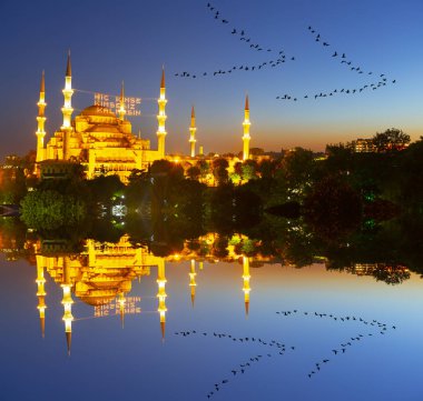 istanbul şehir gece manzara.