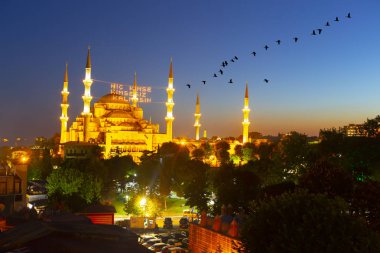 istanbul şehir gece manzara.
