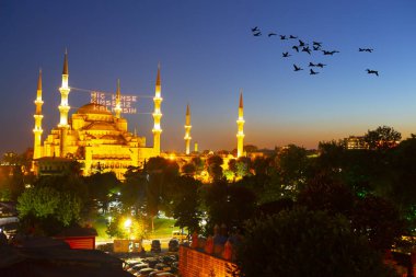 istanbul şehir gece manzara.