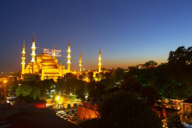 istanbul şehir gece manzara.