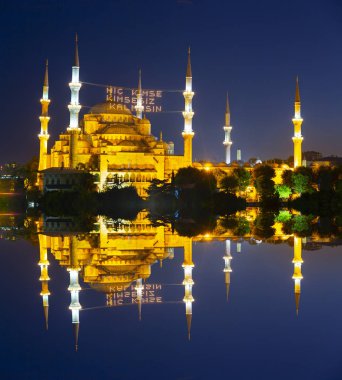 istanbul şehir gece manzara.
