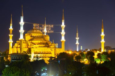 istanbul şehir gece manzara.