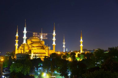 istanbul şehir gece manzara.