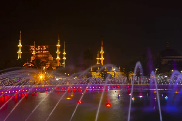 Istanbul Cidade Paisagem Noturna — Fotografia de Stock