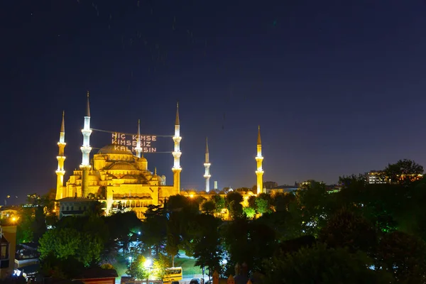 Κωνσταντινούπολη Νυχτερινό Τοπίο Της Πόλης — Φωτογραφία Αρχείου