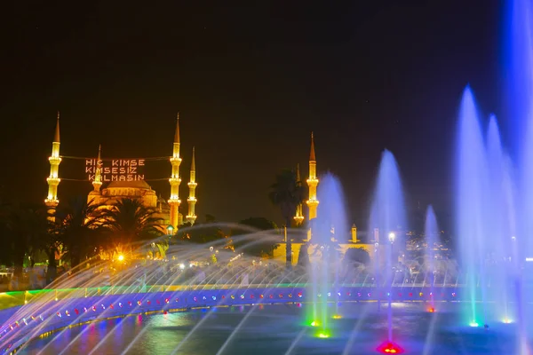 Istanbul Cidade Paisagem Noturna — Fotografia de Stock