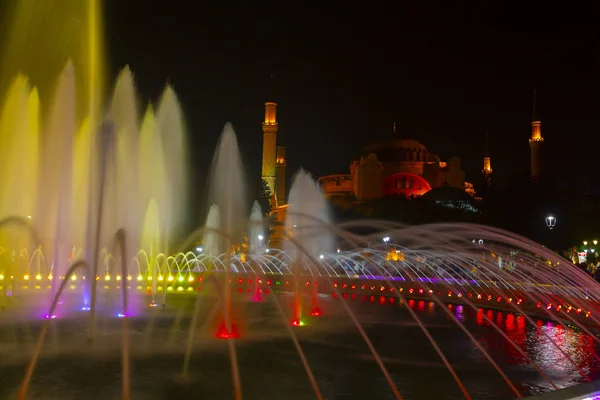 Istanbul Cidade Paisagem Noturna — Fotografia de Stock
