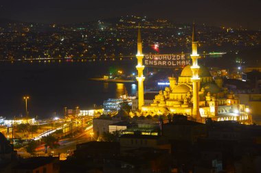 istanbul şehir gece manzara.
