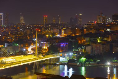 istanbul şehir gece manzara.