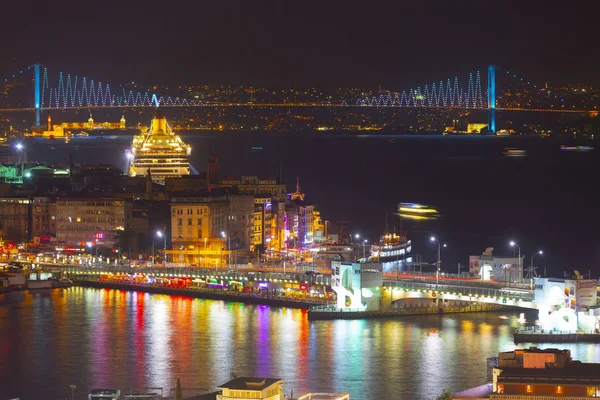 Istanbul Ciudad Noche Paisaje — Foto de Stock