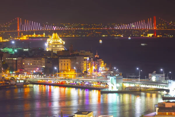 Istanbul city night landscape.