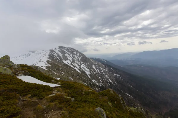 Karlı çam ormanında dağ kulübesi. Gün batımında karlı çam ormanı. Uludağ Milli Parkı, Bursa.