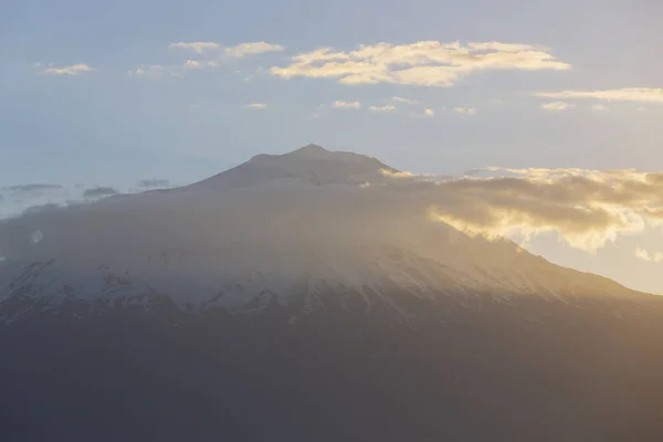 Monte Ararate Grande Ararate Com Neve Cume Dia Claro Com — Fotografia de Stock