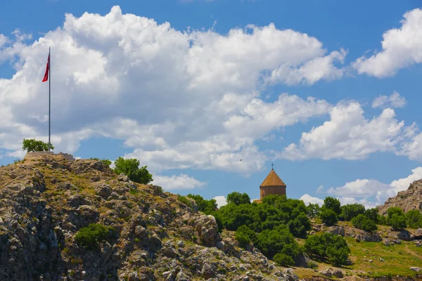 アクダマール島とサープ教会 アクダマール教会 パノラマ画像 アルメニア人にとって重要な宗教的な場所 — ストック写真