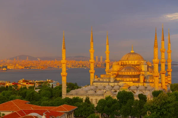 Μπλε Τζαμί Σουλταναχμέτ Camii Στην Κωνσταντινούπολη Κωνσταντινούπολη Τουρκία — Φωτογραφία Αρχείου