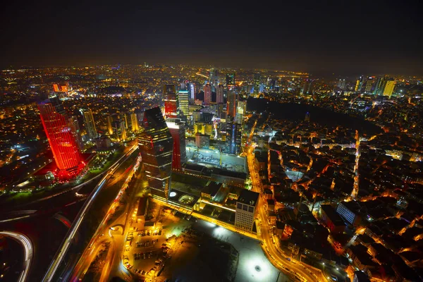 Bosphorus Brug Bij Nacht Istanbul Turkije — Stockfoto