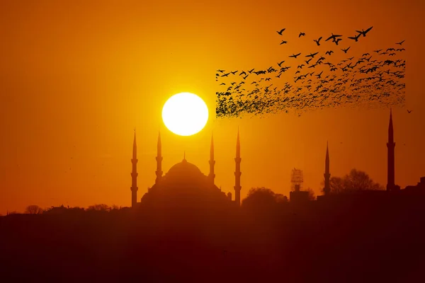 Stanbul Gün Batımı Manzarası Türkiye — Stok fotoğraf