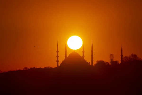 Istambul Vista Para Pôr Sol Turquia — Fotografia de Stock