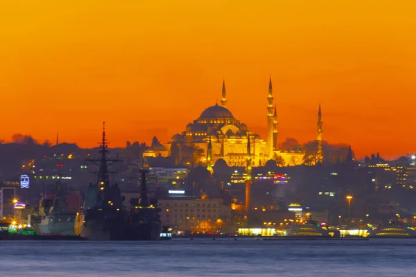 Istambul Vista Para Pôr Sol Turquia — Fotografia de Stock