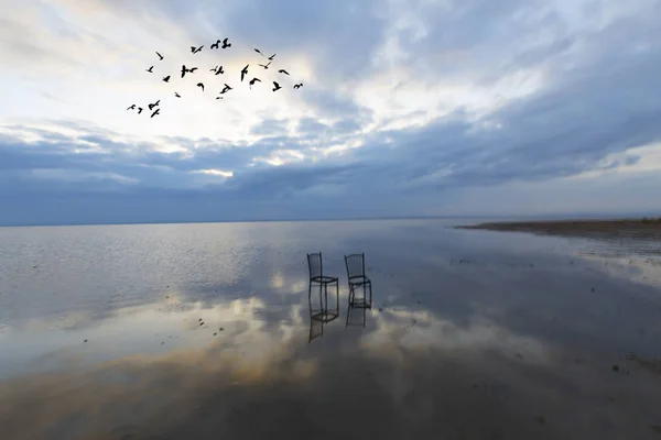 Salt Lake Tuz Golu Drugie Wielkości Jezioro Turcji — Zdjęcie stockowe