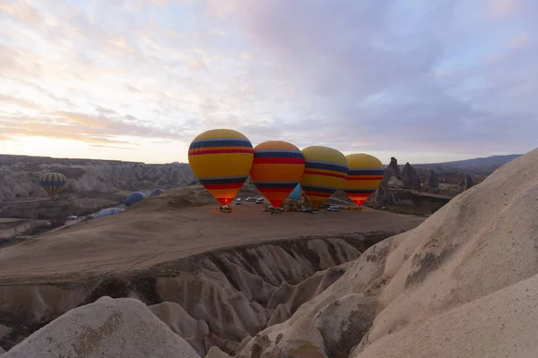 Atrakcję Turystyczną Kapadocji Lot Balonem Cappadocia Jest Znana Całym Świecie — Zdjęcie stockowe