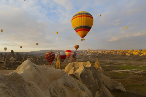 Grande Attraction Touristique Cappadoce Vol Montgolfière Cappadoce Est Connue Dans — Photo