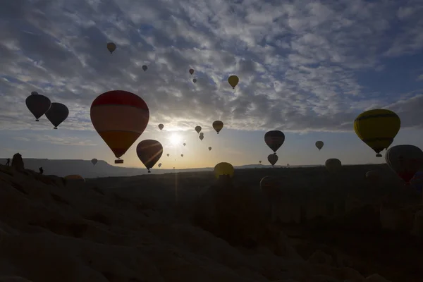 Gran Atracción Turística Capadocia Vuelo Globo Capadocia Conocida Todo Mundo —  Fotos de Stock