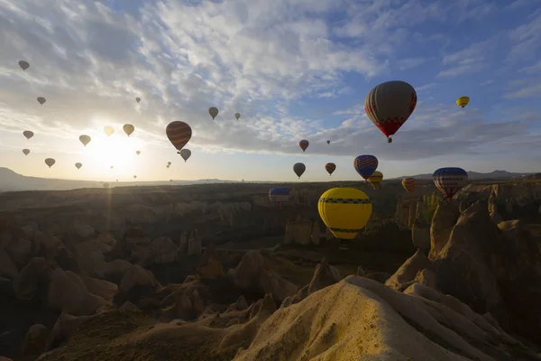 Grande Attrazione Turistica Della Cappadocia Volo Mongolfiera Cappadocia Conosciuta Tutto — Foto Stock