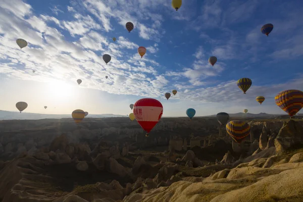 Gran Atracción Turística Capadocia Vuelo Globo Capadocia Conocida Todo Mundo —  Fotos de Stock