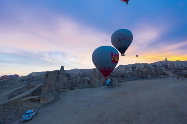 Grande Attraction Touristique Cappadoce Vol Montgolfière Cappadoce Est Connue Dans — Photo